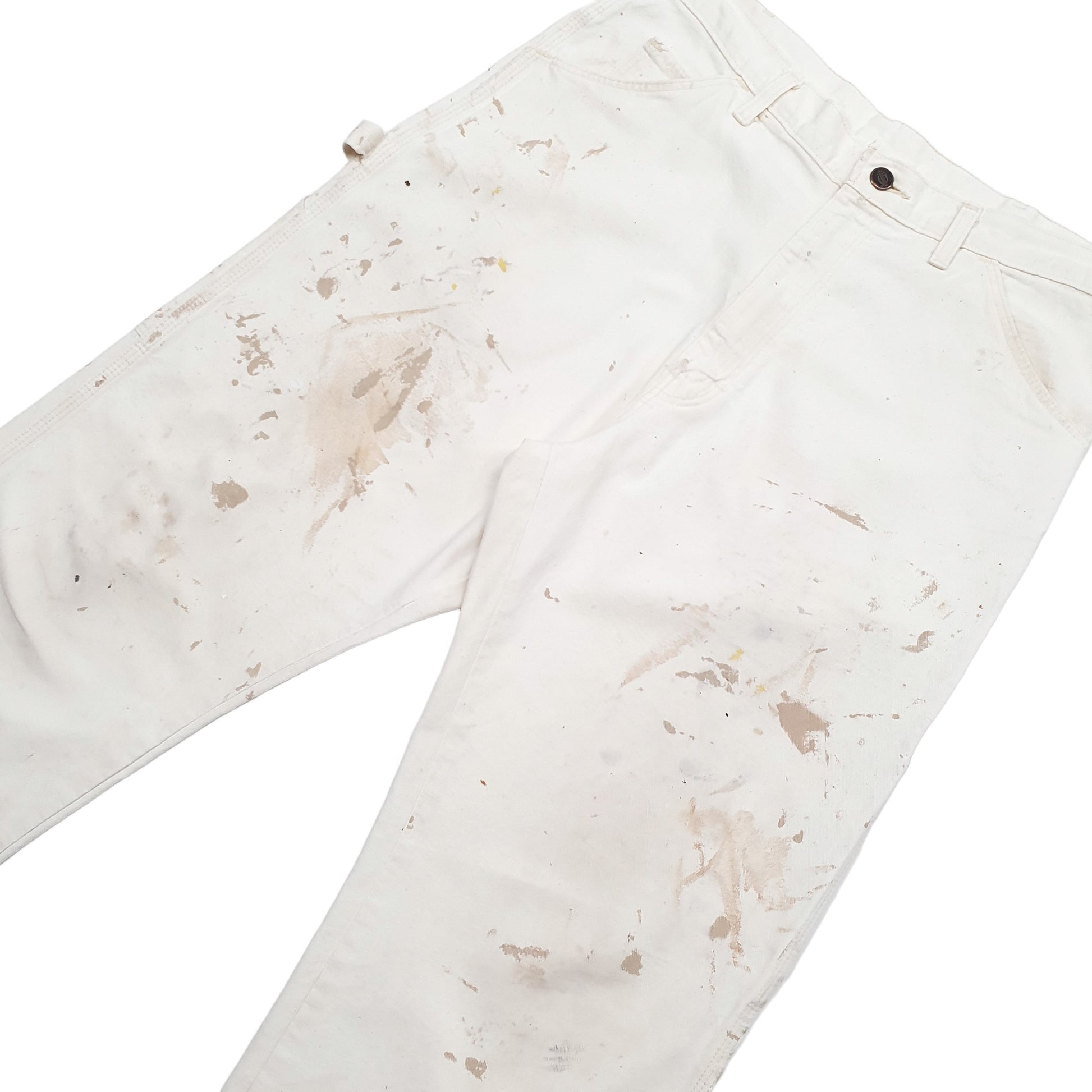 Mens White Dickies  Carpenter Trousers