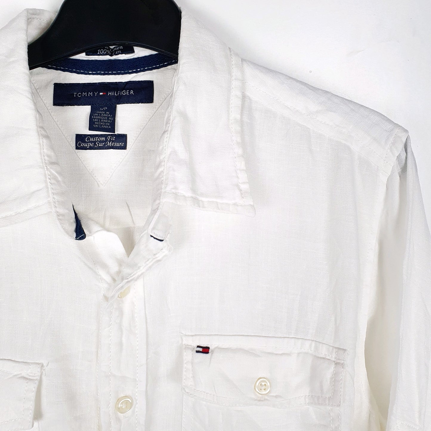 Tommy Hilfiger Long Sleeve Custom Fit Linen Shirt