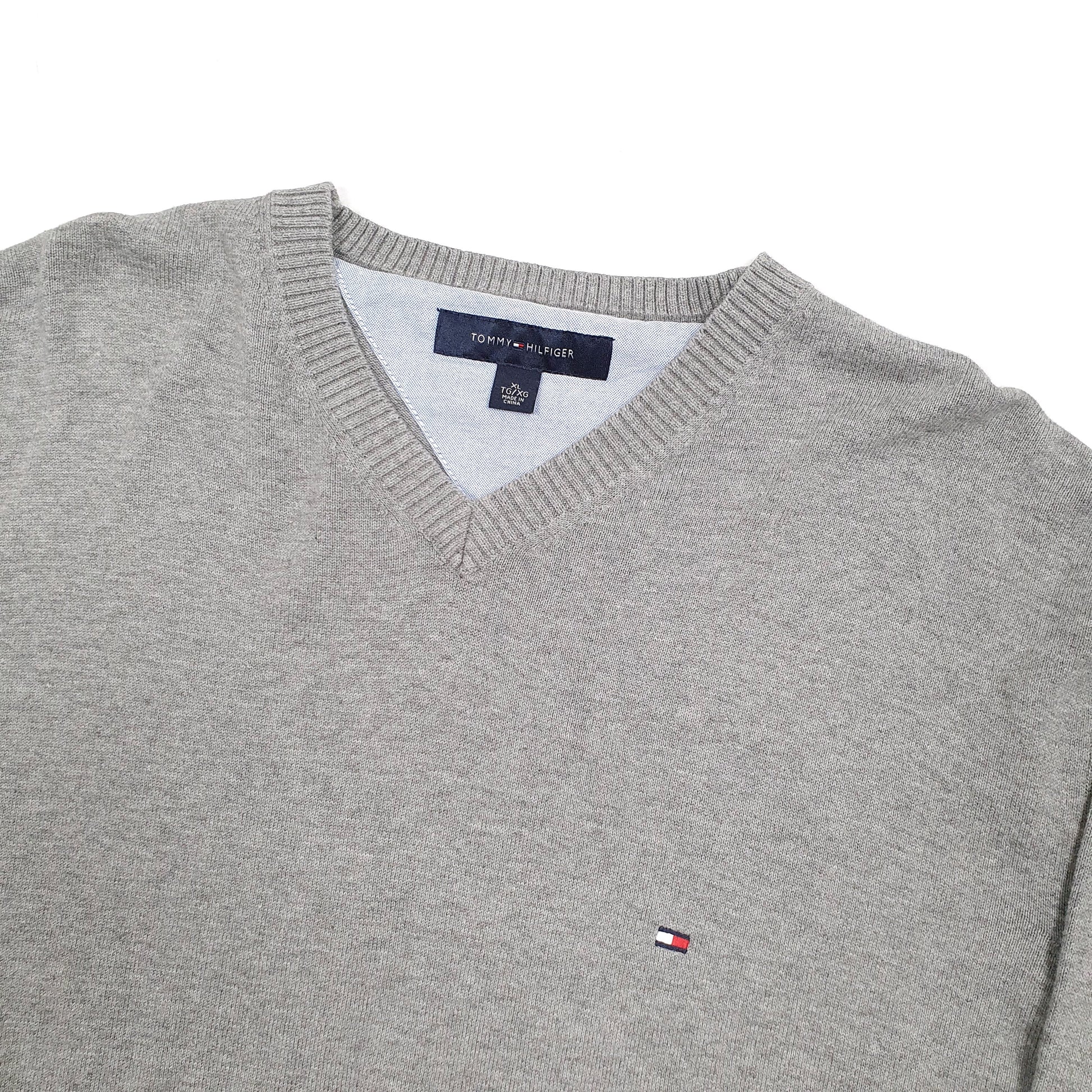 Mens Grey Tommy Hilfiger  Crewneck Jumper