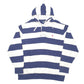 Mens White Polo Ralph Lauren Rugby Shirt Hooded Striped Hoodie Jumper