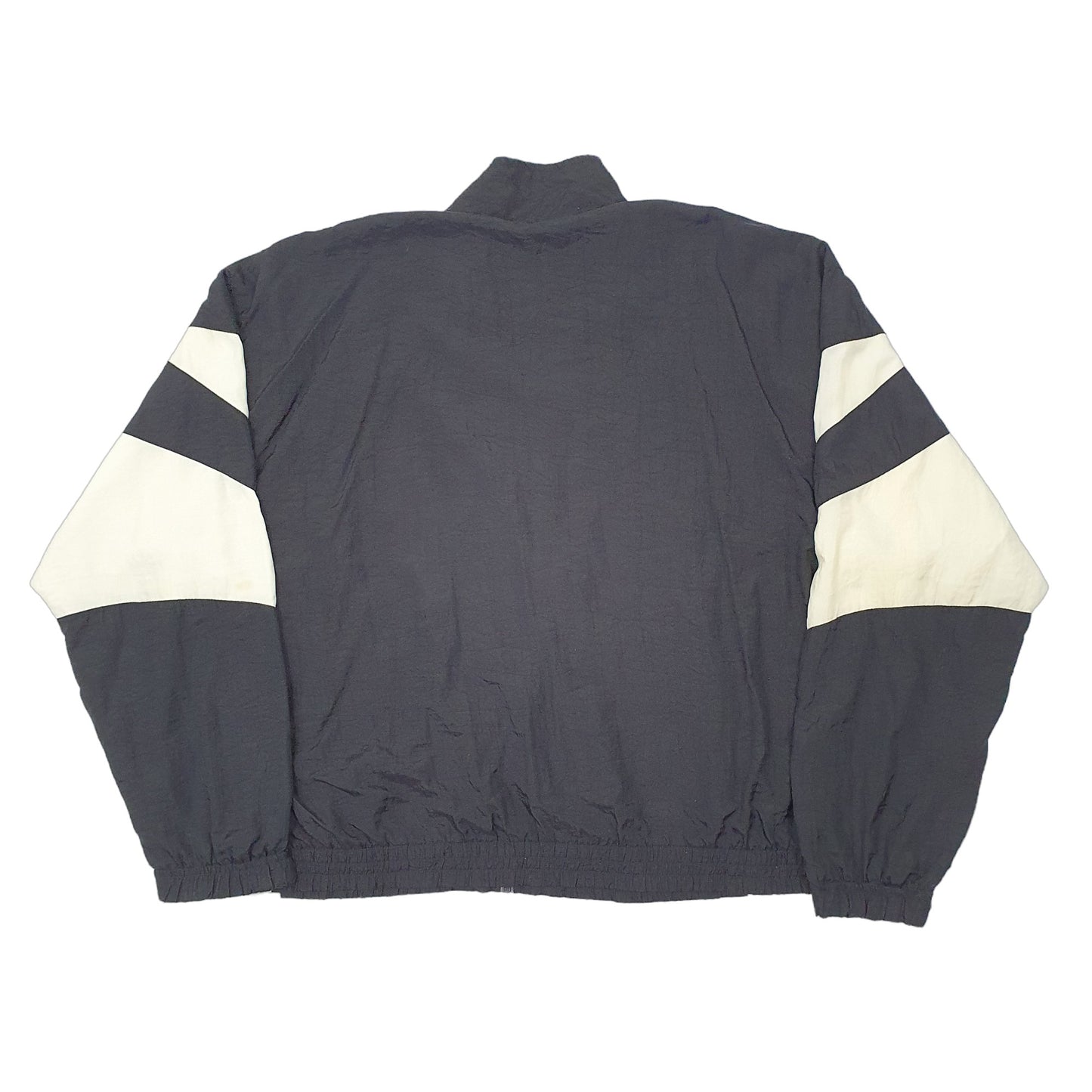 Mens Black Reebok Vintage Shell Track Indians Football USA Windbreaker Coat