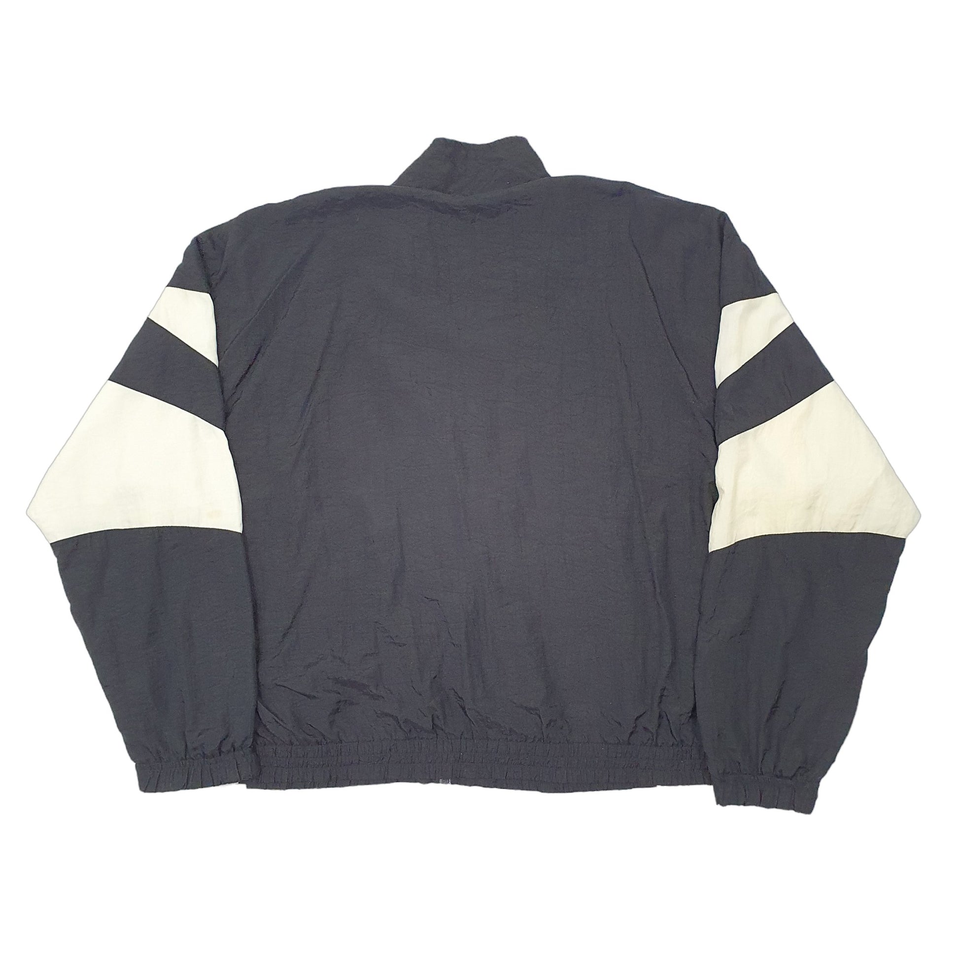 Mens Black Reebok Vintage Shell Track Indians Football USA Windbreaker Coat