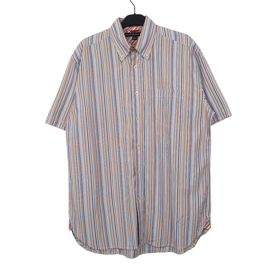 Tommy Hilfiger Short Sleeve Regular Fit Pinstripe Shirt Blue