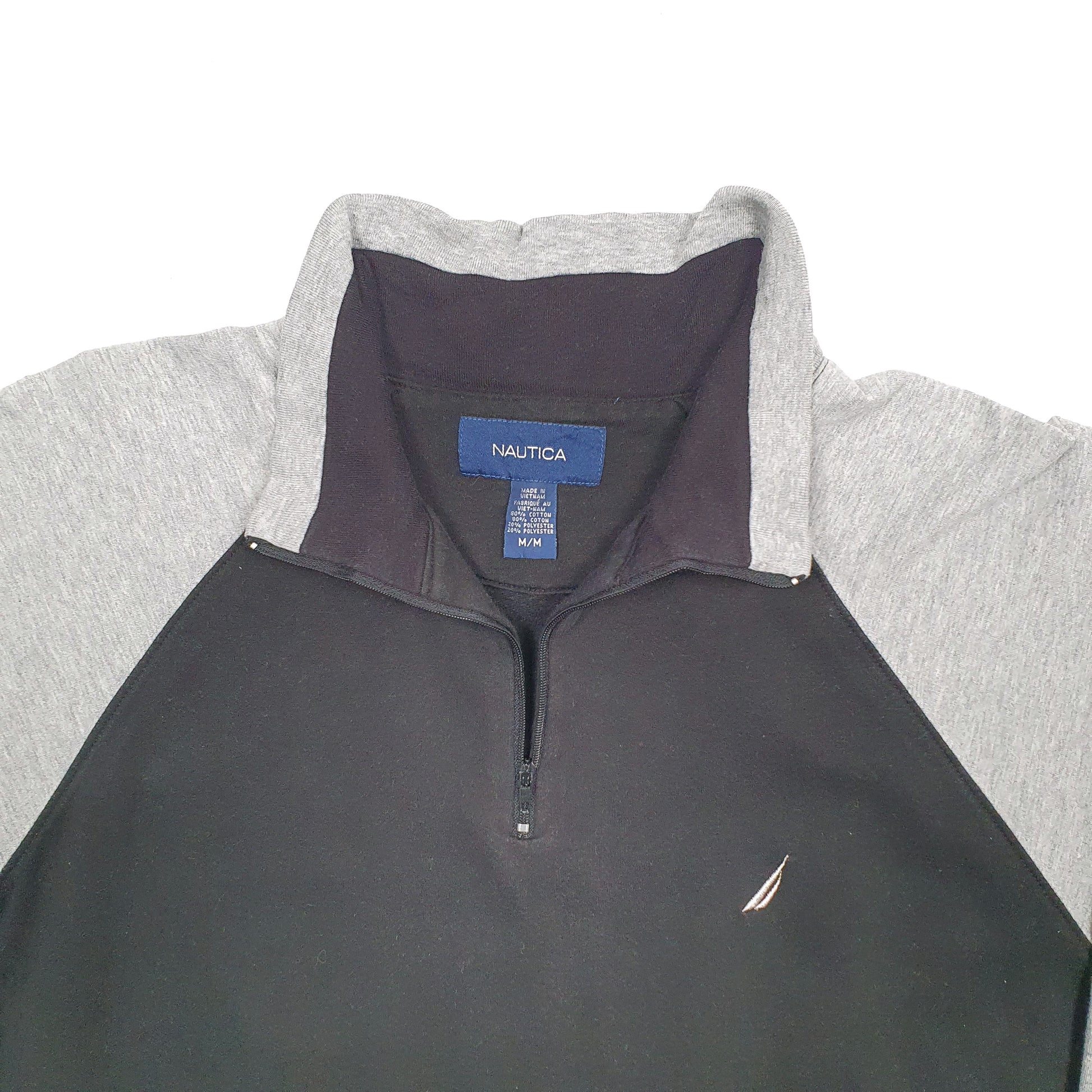 Mens Black Nautica  Quarter Zip Jumper