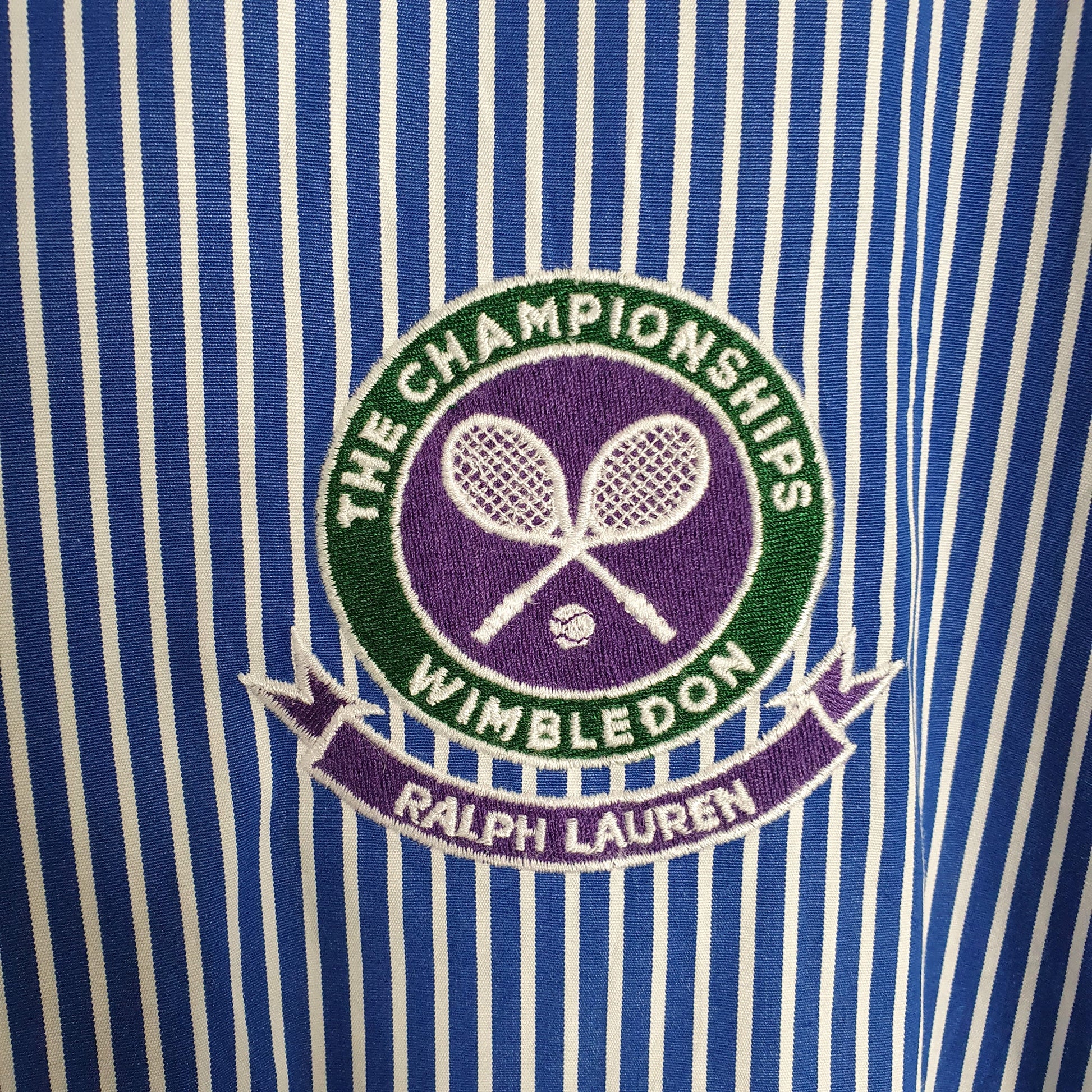 Ralph Lauren Wimbledon Polo Long Sleeve Regular Fit Striped Shirt Blue