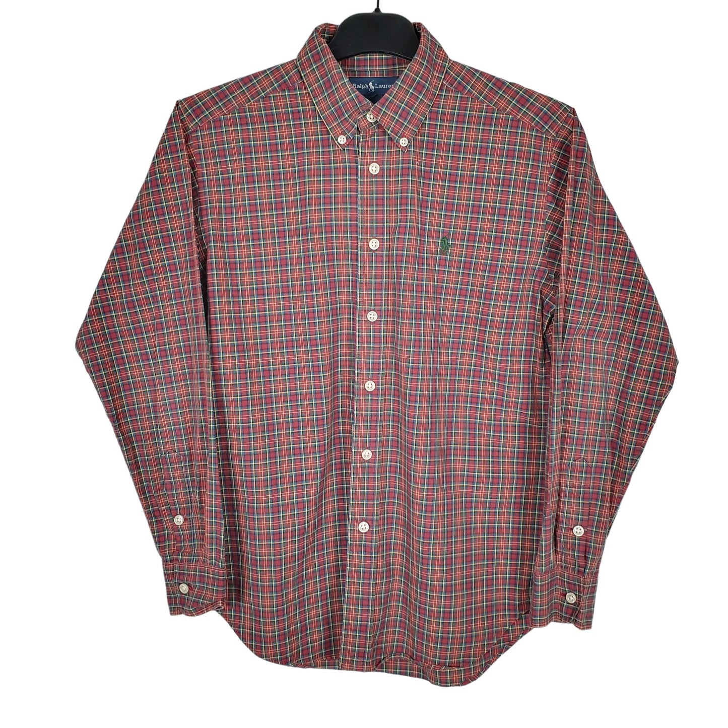 Ralph Lauren Long Sleeve Regular Fit Check Shirt Burgundy