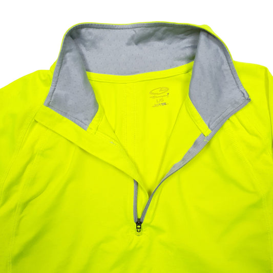 Womens Yellow Champion  Quarter Zip Jumper