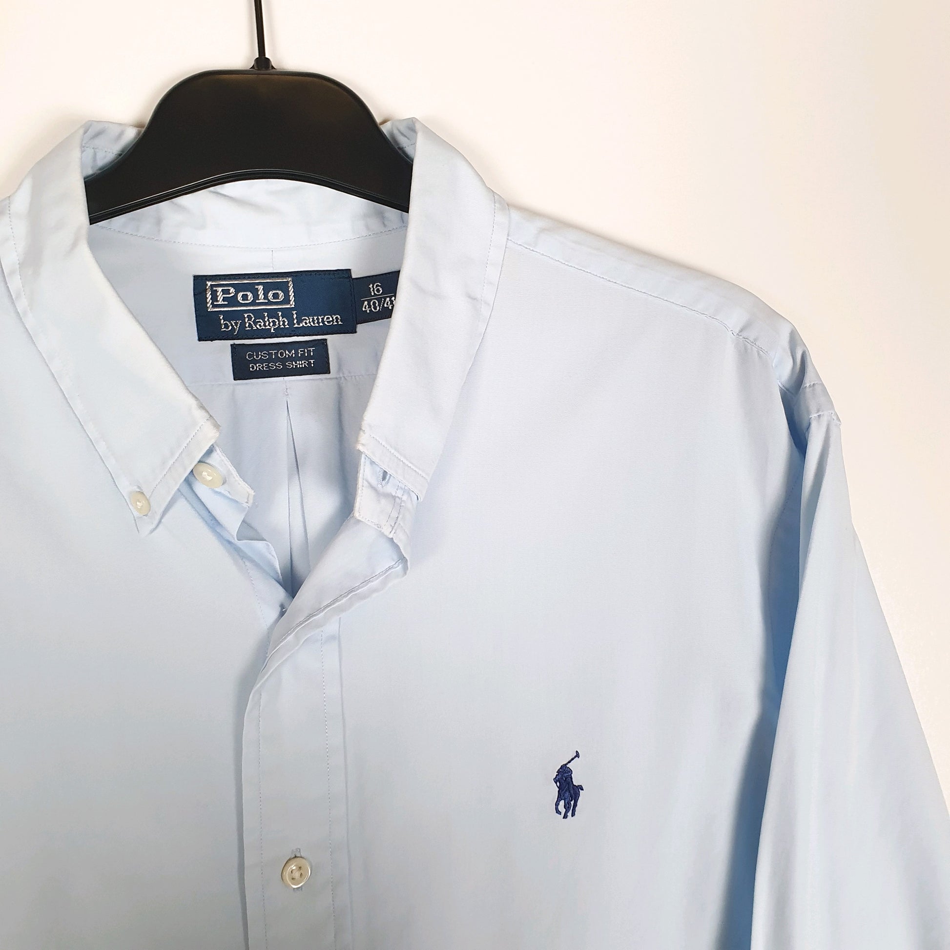 Polo Ralph Lauren Long Sleeve Custom Fit Shirt Blue