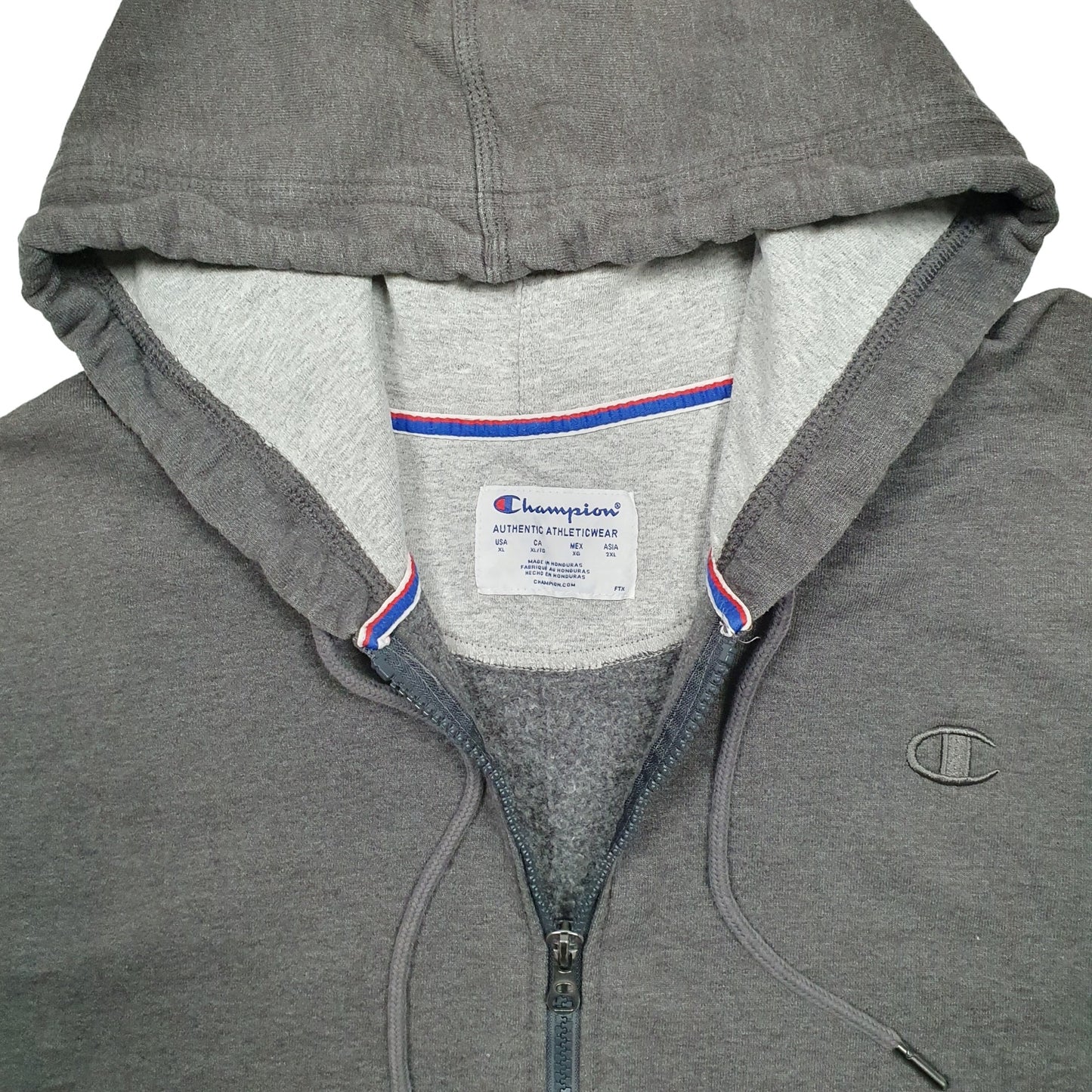 Mens Grey Champion  Full Zip Jumper