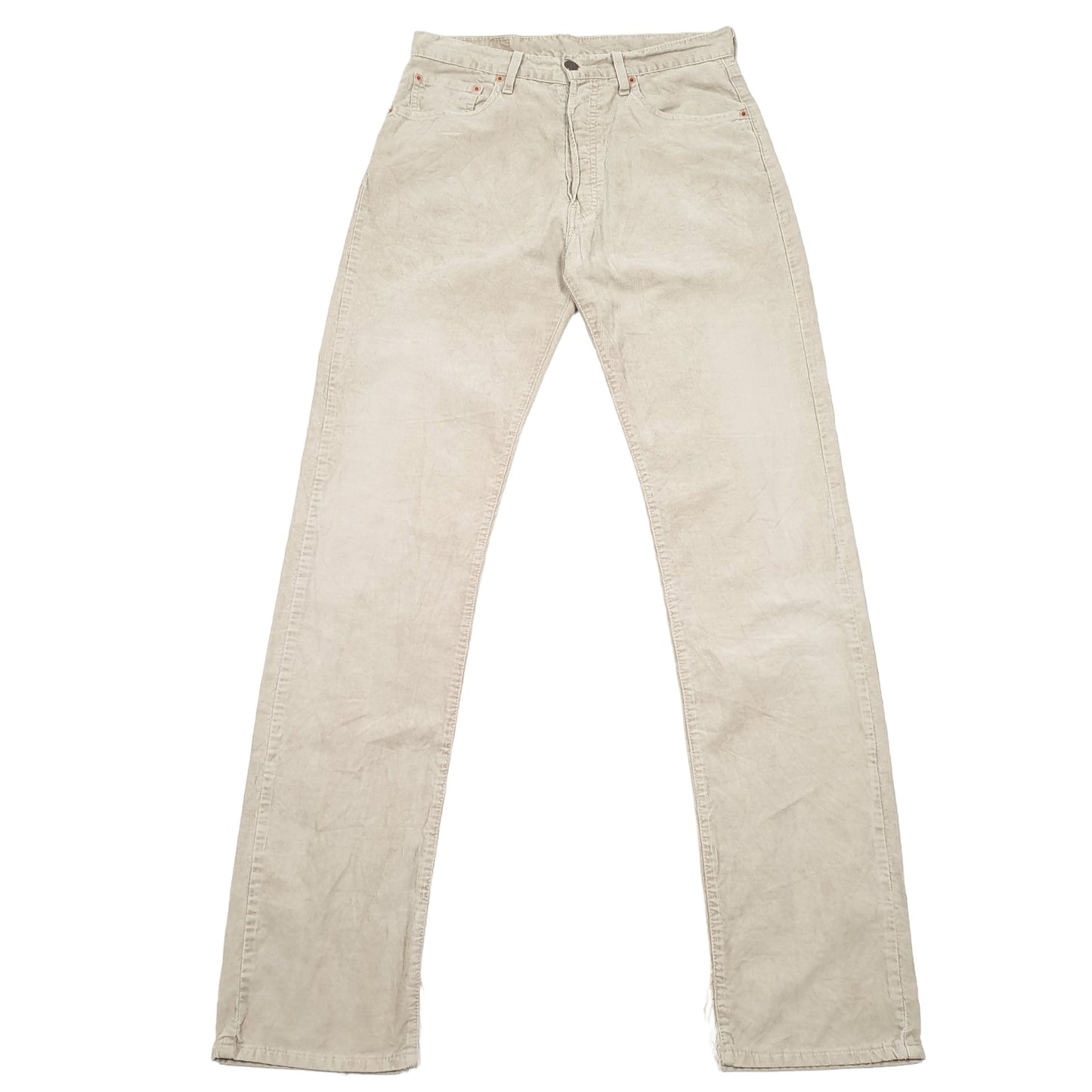 Mens Beige Levis 551 Corduroy Trousers