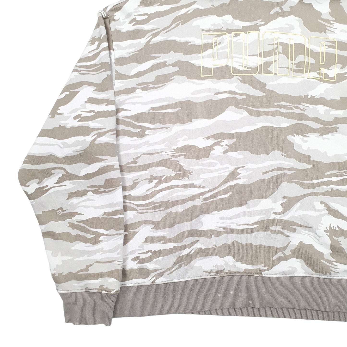 Womens Brown Puma Cammo Spellout Hoodie Jumper