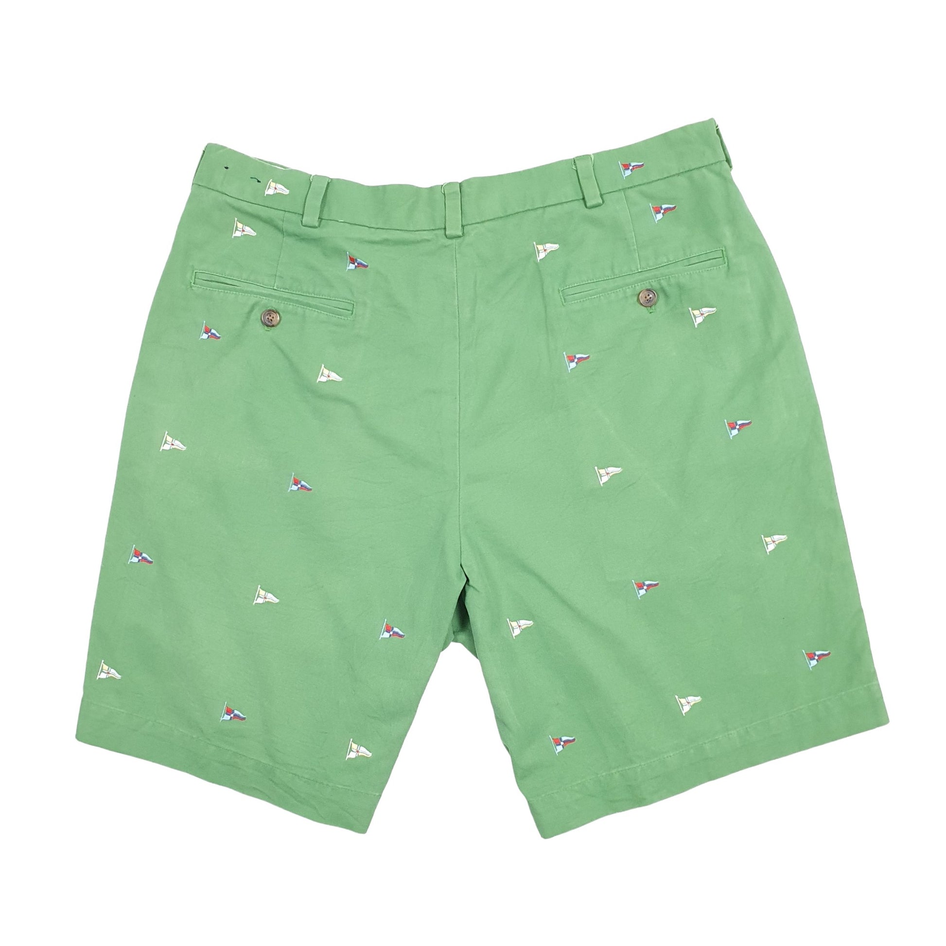 Brooks Brothers 346 Green Chino Shorts W36 Green