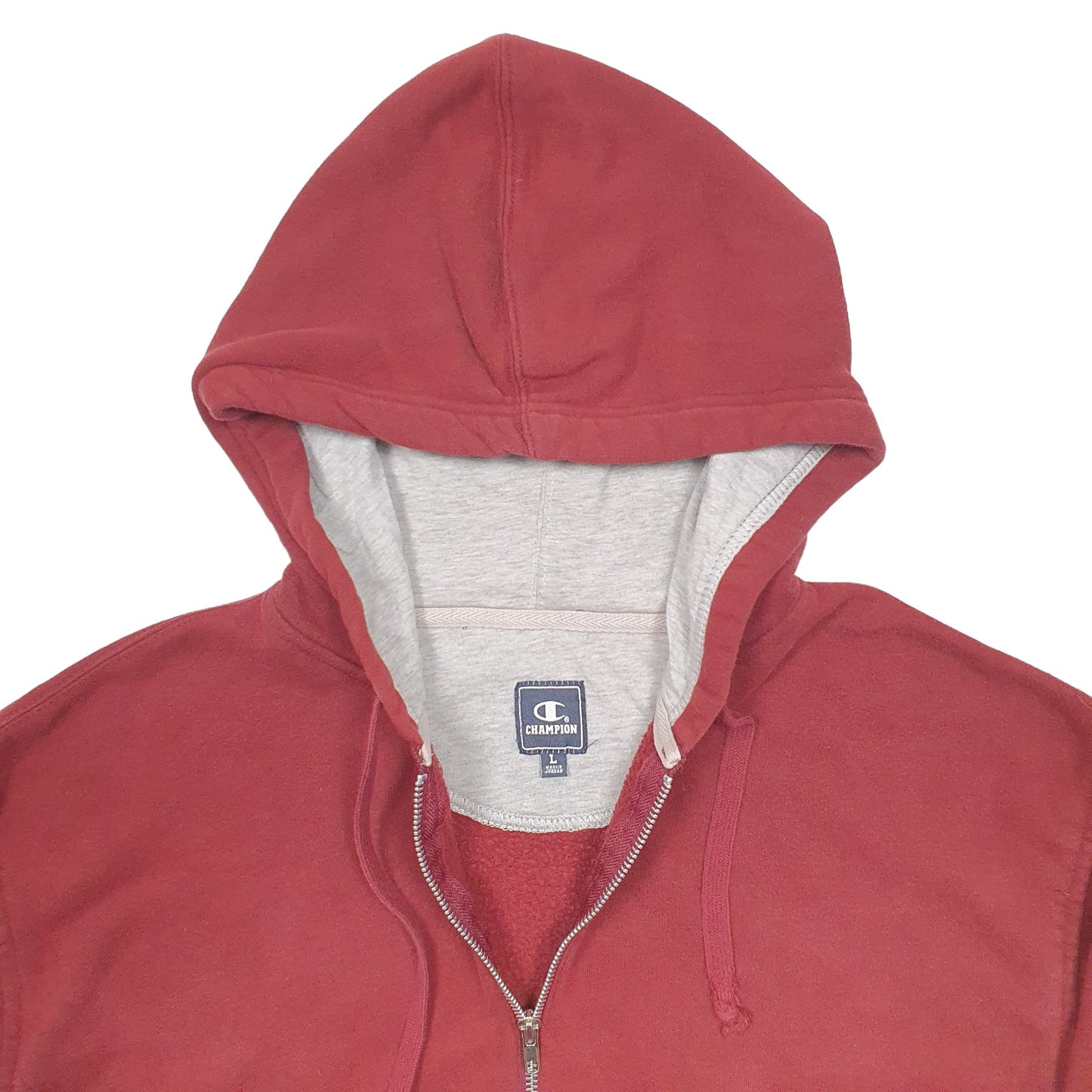 Mens Burgundy Champion  Full Zip Jumper