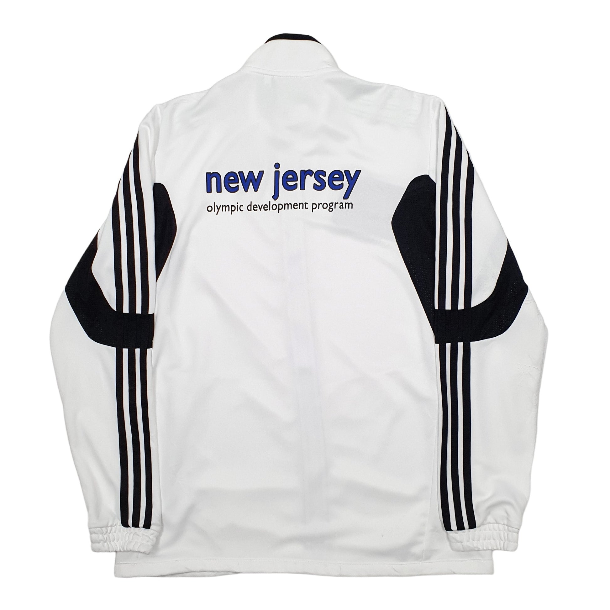 Mens White Adidas New Jersey Full Zip Jumper