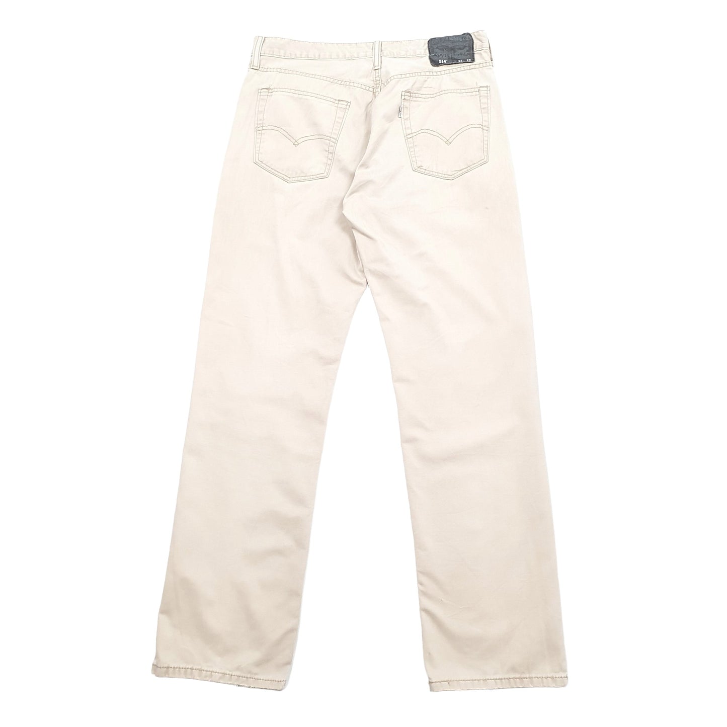 Levis 514 Straight Fit Jeans W33 L32 Beige