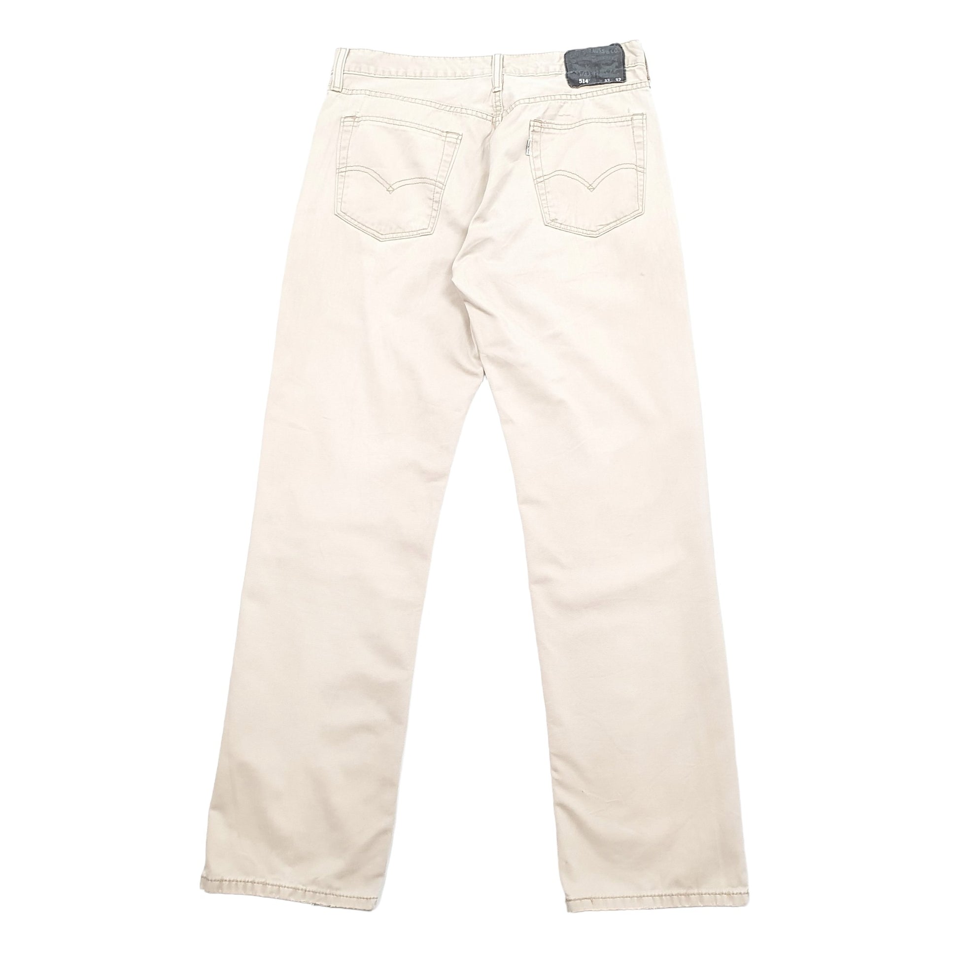 Levis 514 Straight Fit Jeans W33 L32 Beige
