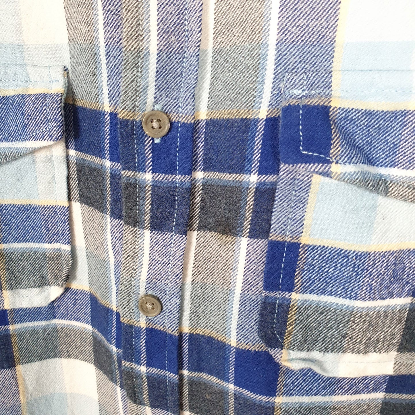 Merona Flannel Shacket Long Sleeve Regular Fit Check Shirt Blue