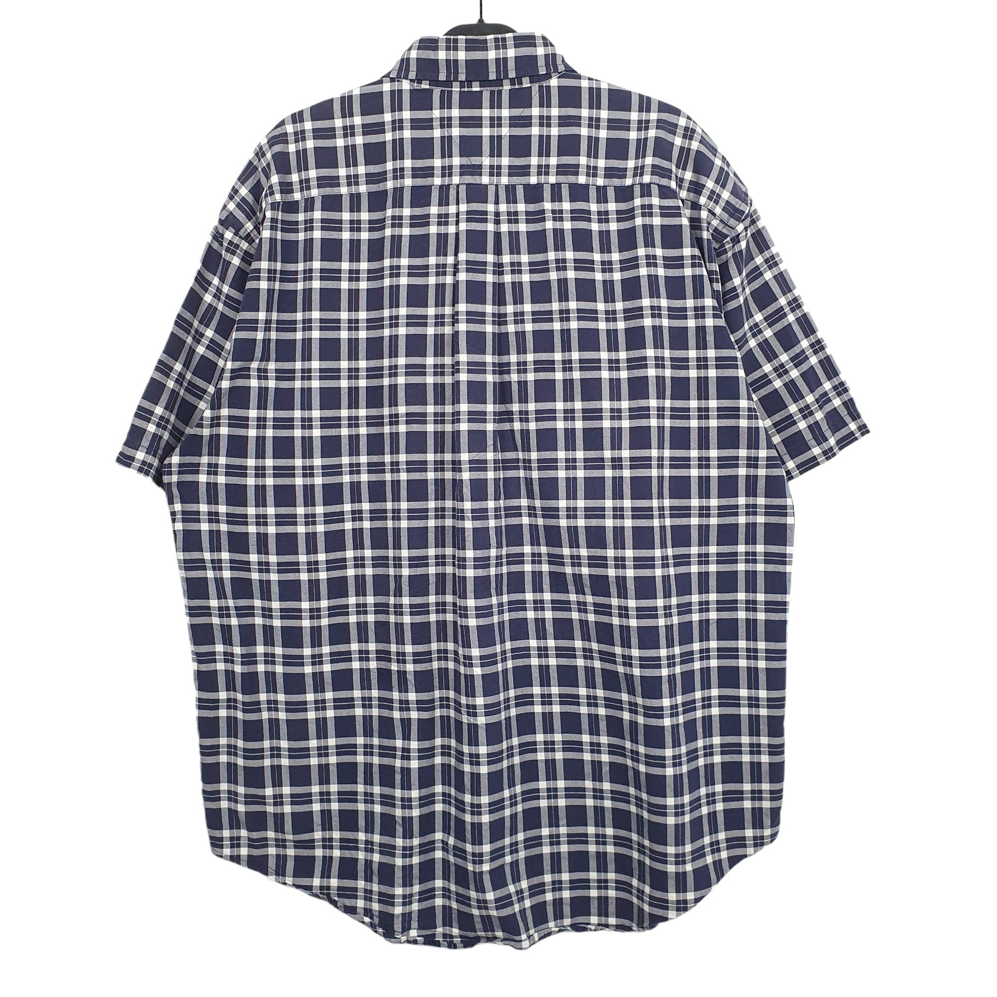 Tommy Hilfiger Short Sleeve Regular Fit Check Shirt Blue