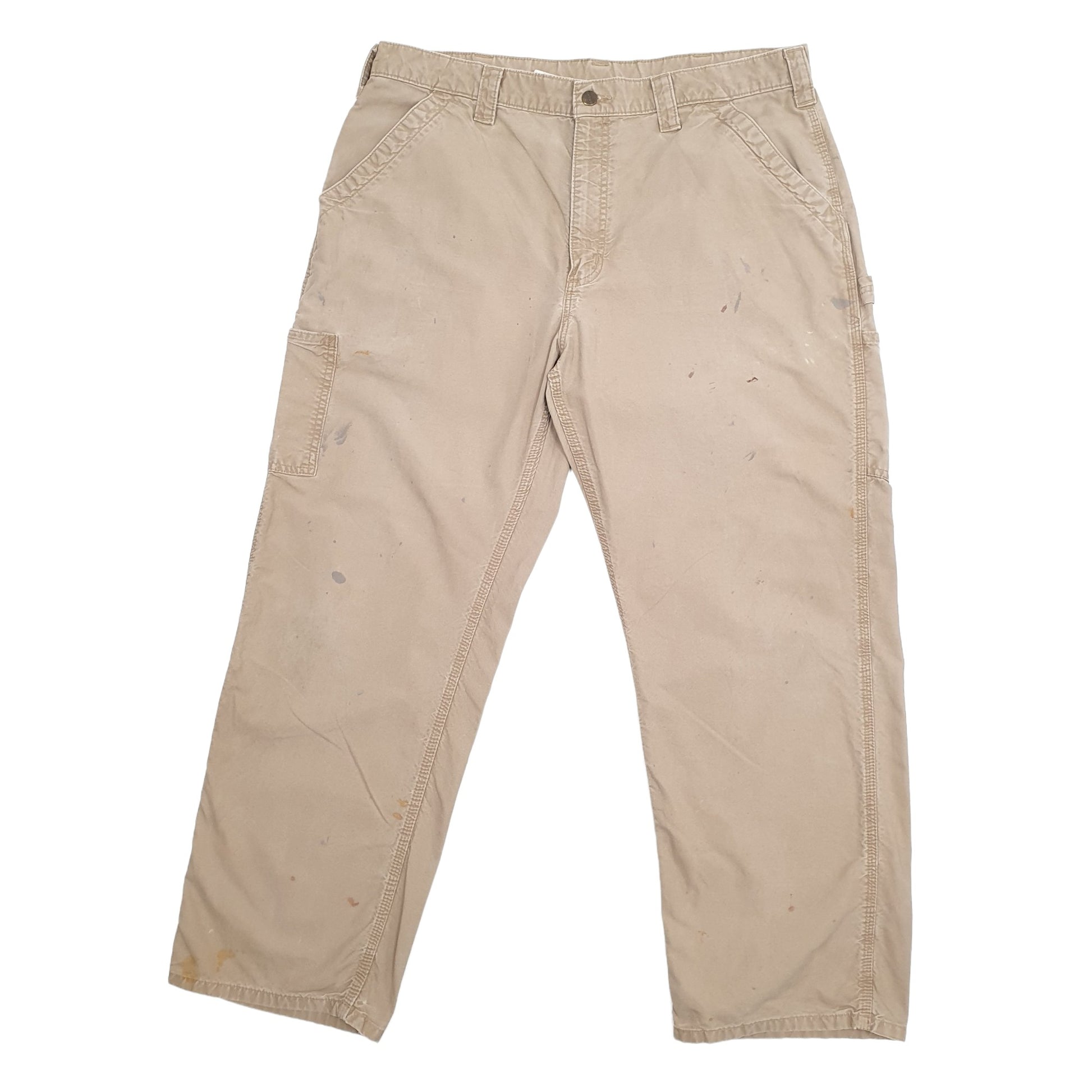 Mens Beige Carhartt  Carpenter Trousers