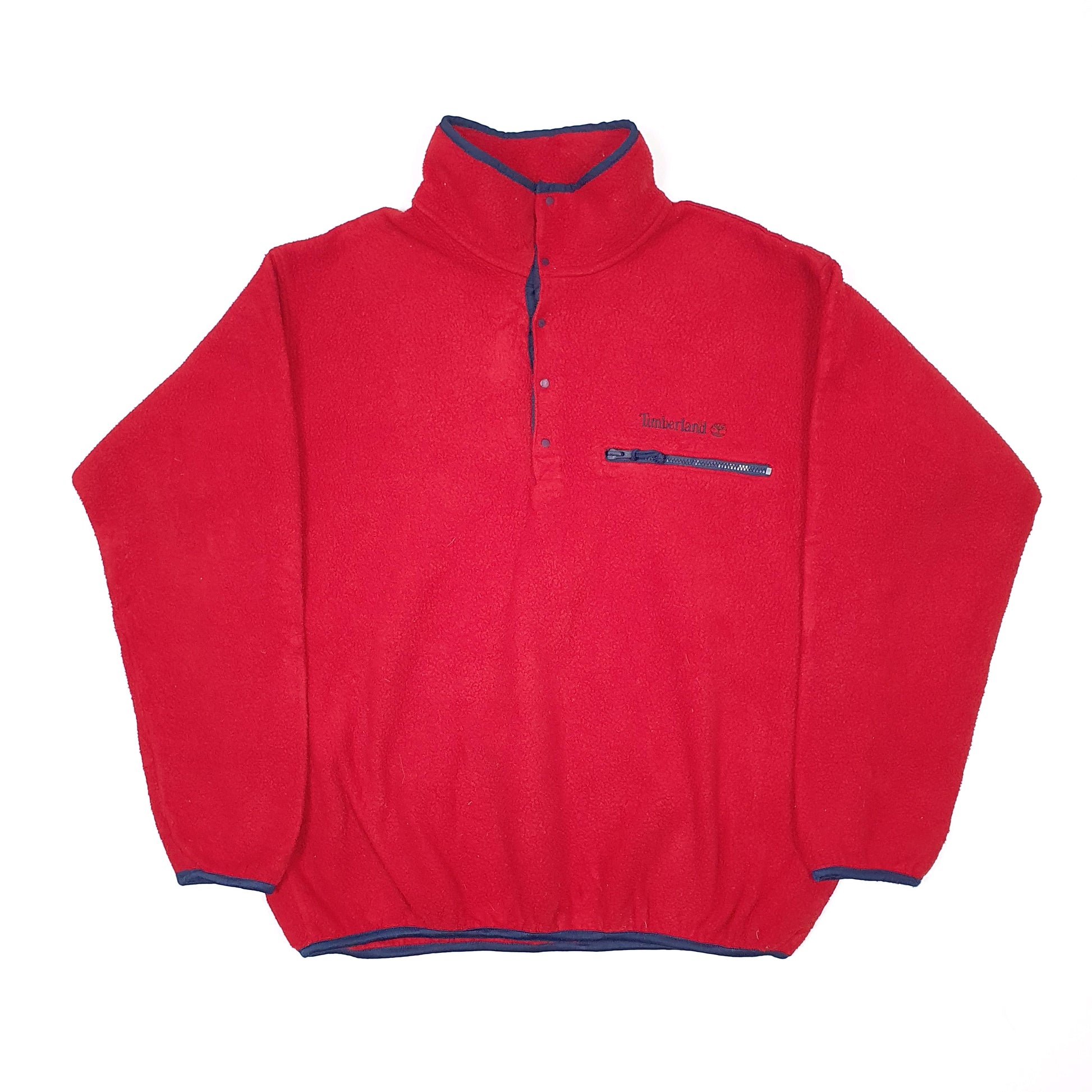 Timberland Weathergear Quarter Zip Fleece L Red