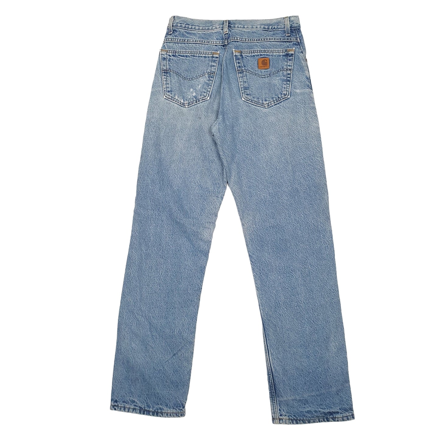 Mens Blue Carhartt Lined Thermal winter Carpenter JeansW32 L33