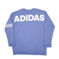 Mens Purple Adidas Spellout Crewneck Jumper