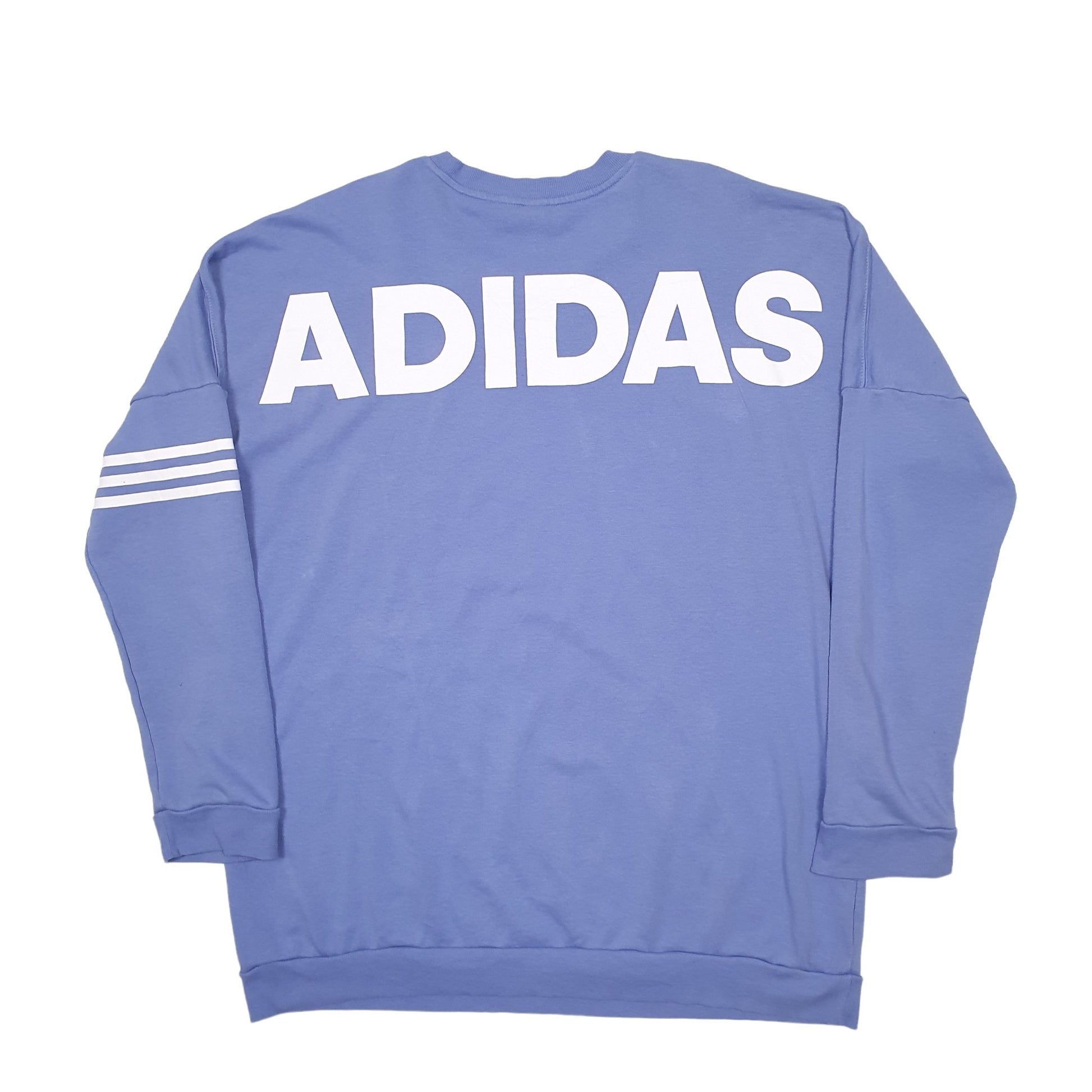 Mens Purple Adidas Spellout Crewneck Jumper