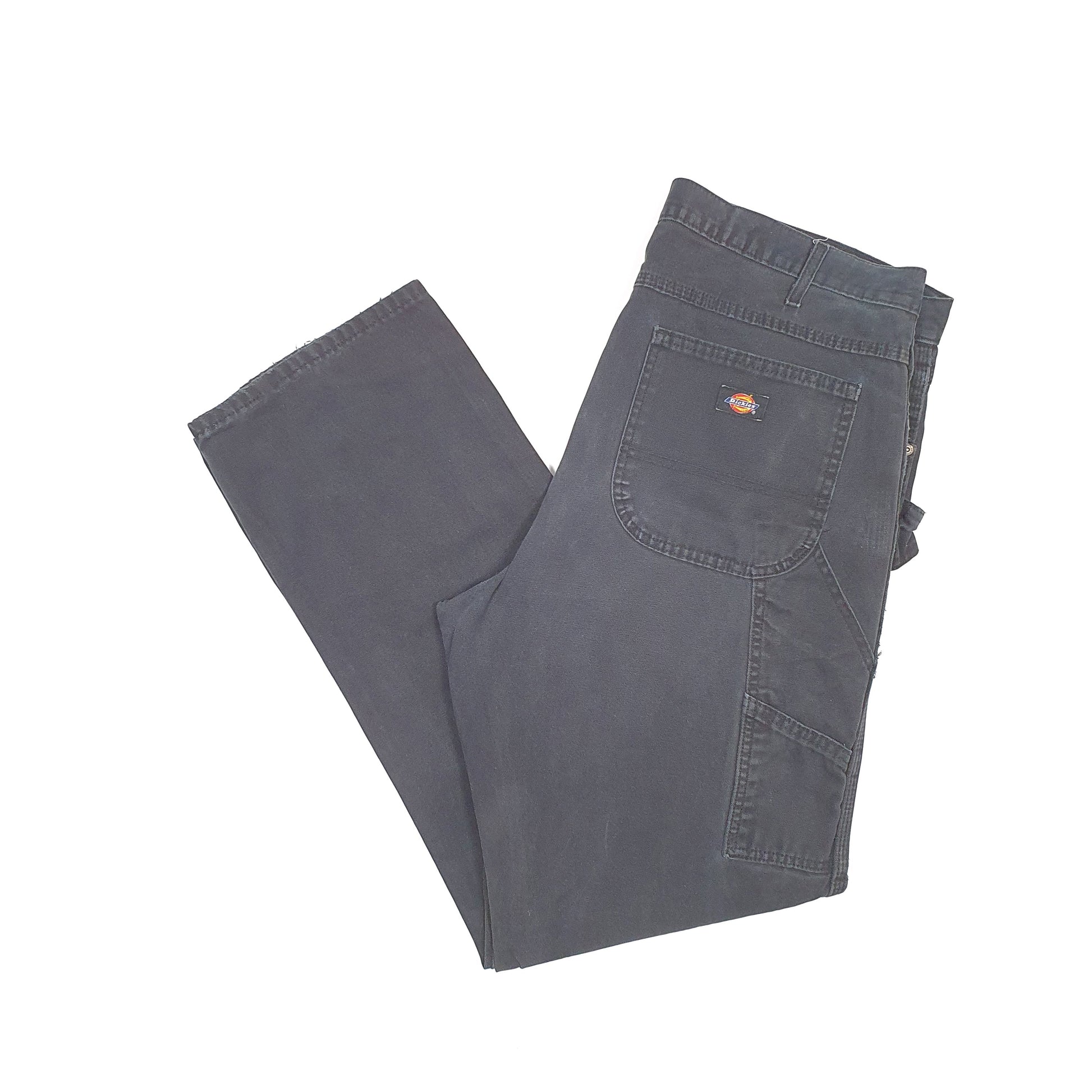 Mens Dickies Black Carpenter Trousers W38 L34 Black