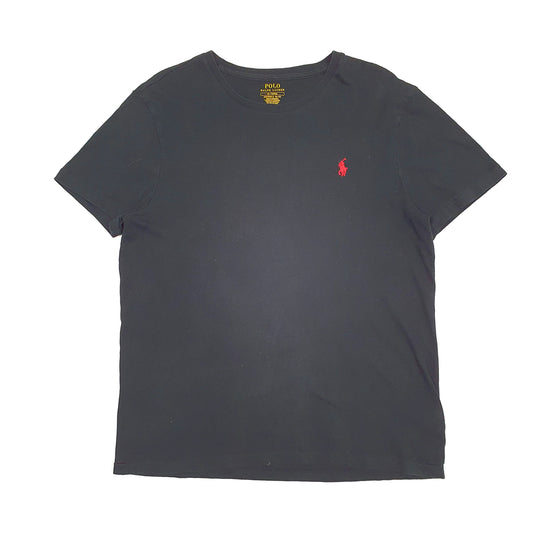 Mens Black Ralph Lauren Custom Fit Short Sleeve T Shirt