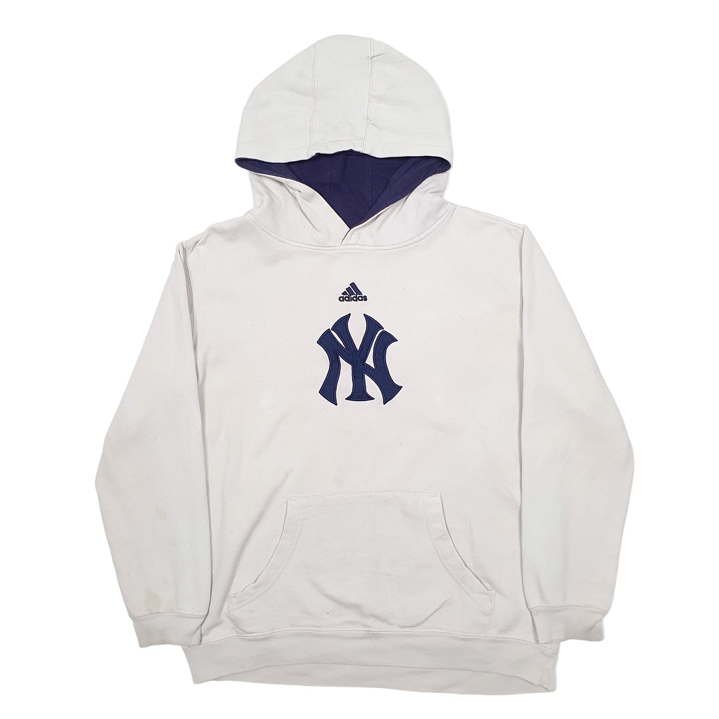 Womens Grey Adidas New York Yankees Baseball Hoodie Jumper
