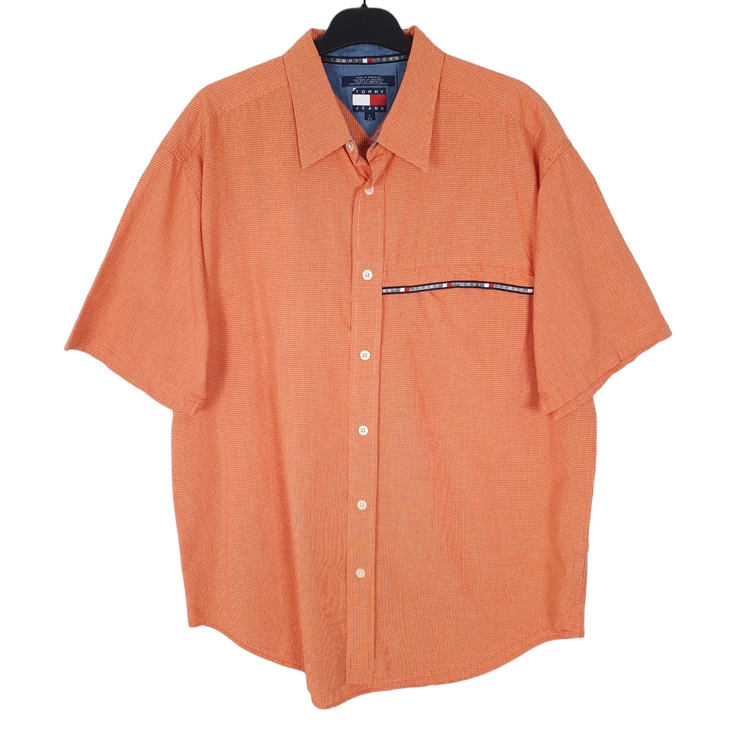 Tommy Hilfiger Short Sleeve Regular Fit Shirt Orange