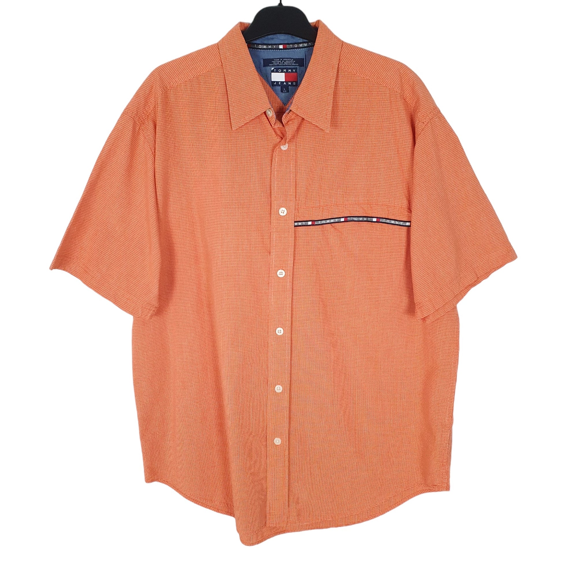 Tommy Hilfiger Short Sleeve Regular Fit Shirt Orange