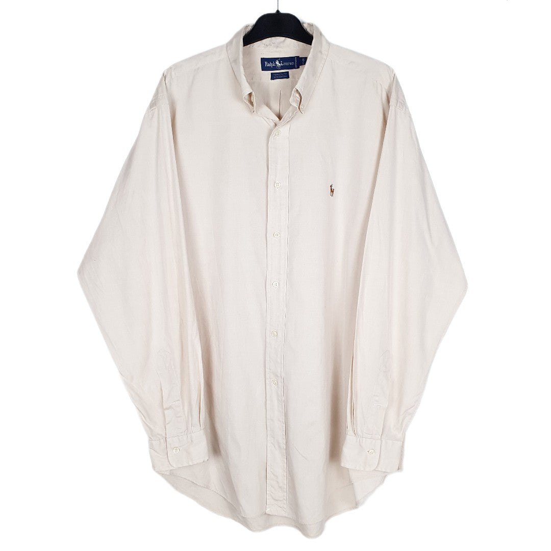 Cream Polo Ralph Lauren Long Sleeve Shirt