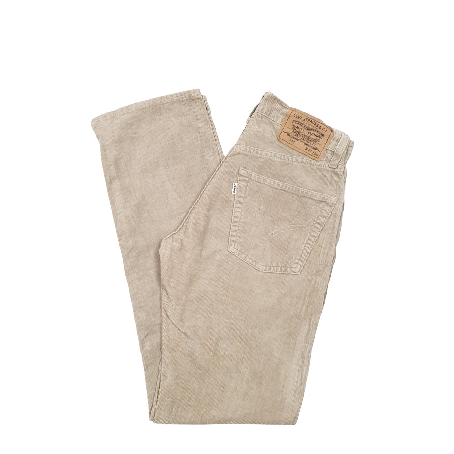 Mens Beige Levis 551 Corduroy Trousers