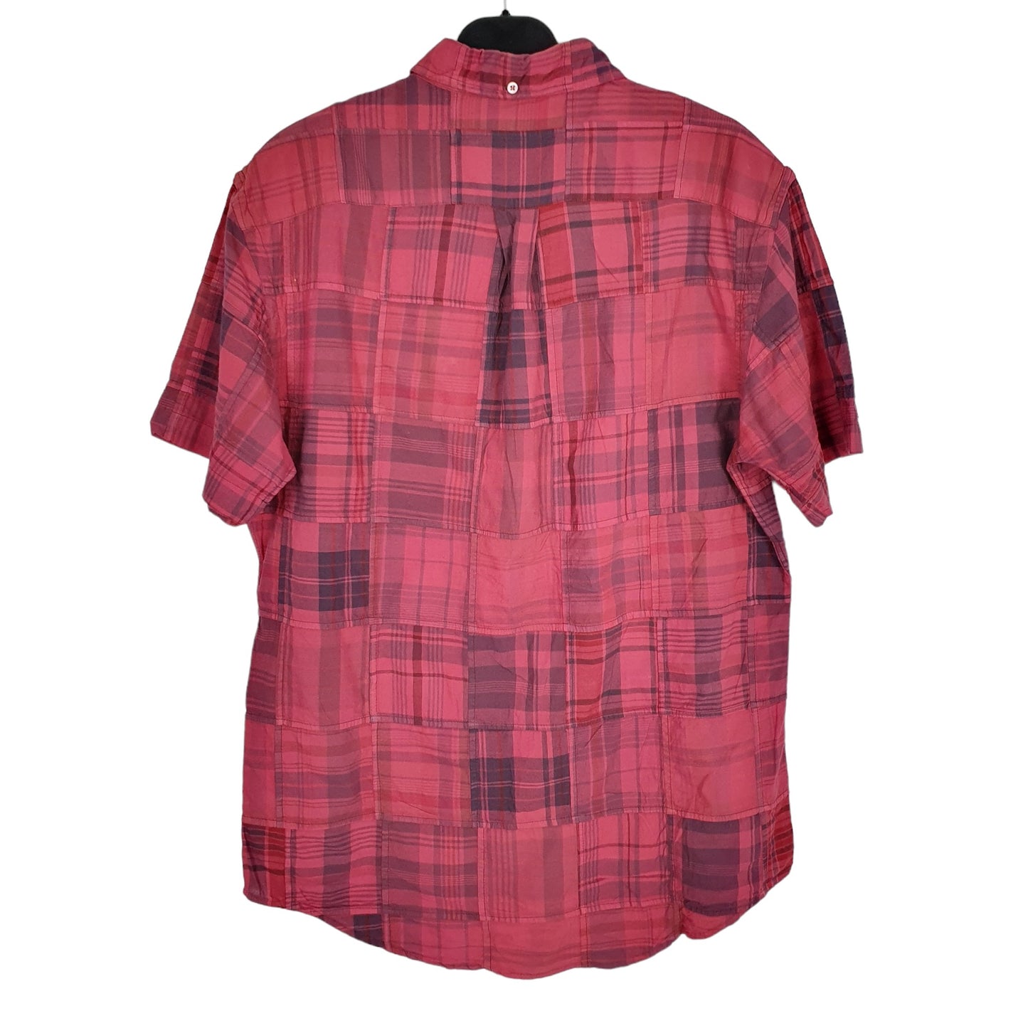 Ralph Lauren Short Sleeve Custom Fit Check Shirt Burgundy