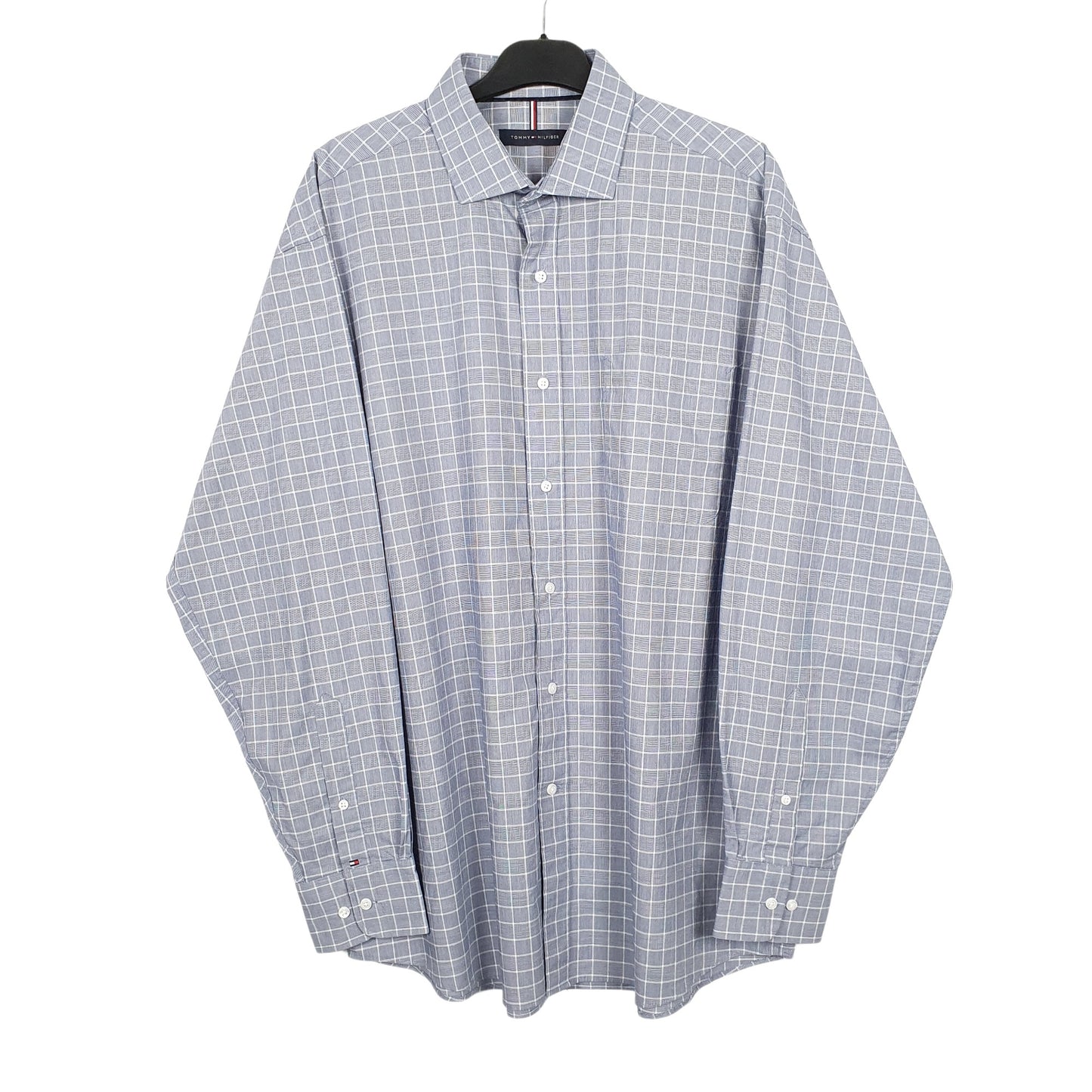 Tommy Hilfiger Long Sleeve Regular Fit Check Shirt Blue