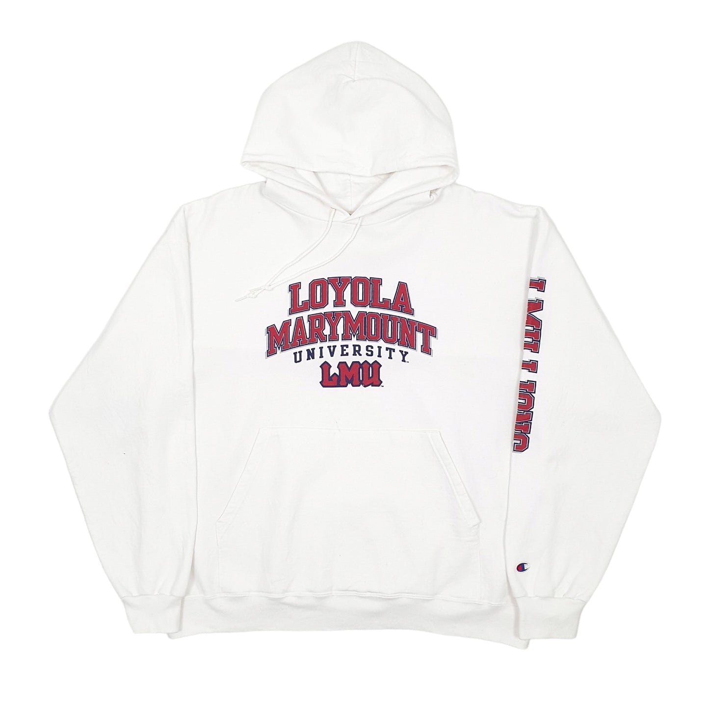 Mens White Champion USA Loyola Marymount University Hoodie Jumper