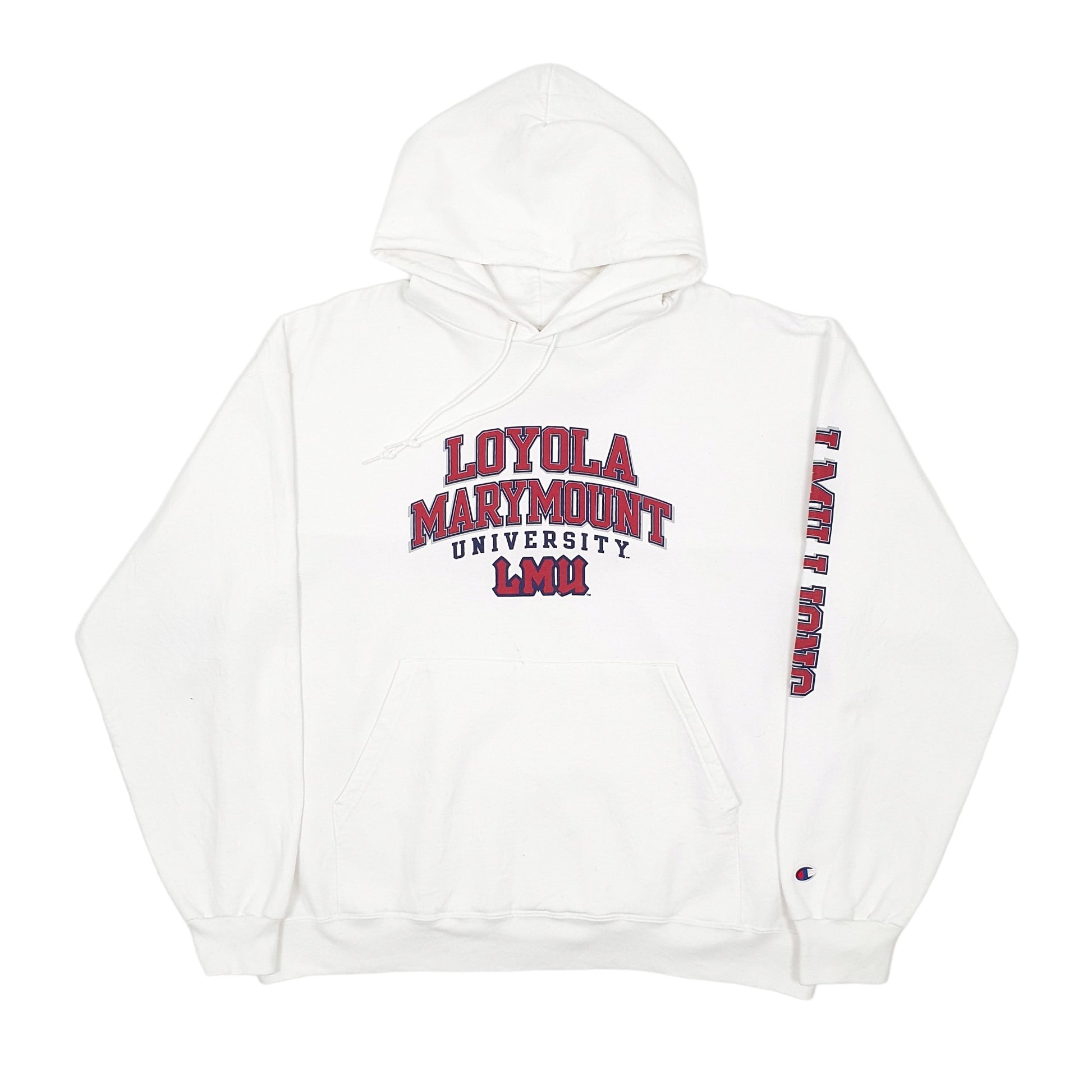 Mens White Champion USA Loyola Marymount University Hoodie Jumper