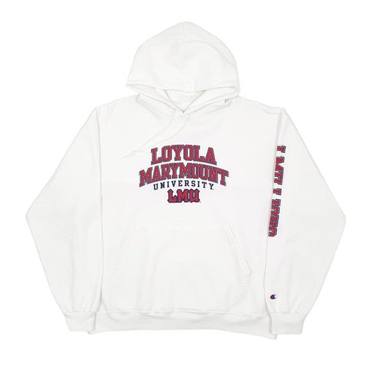 Mens White Champion USA Loyola Marymount University Hoodie Jumper