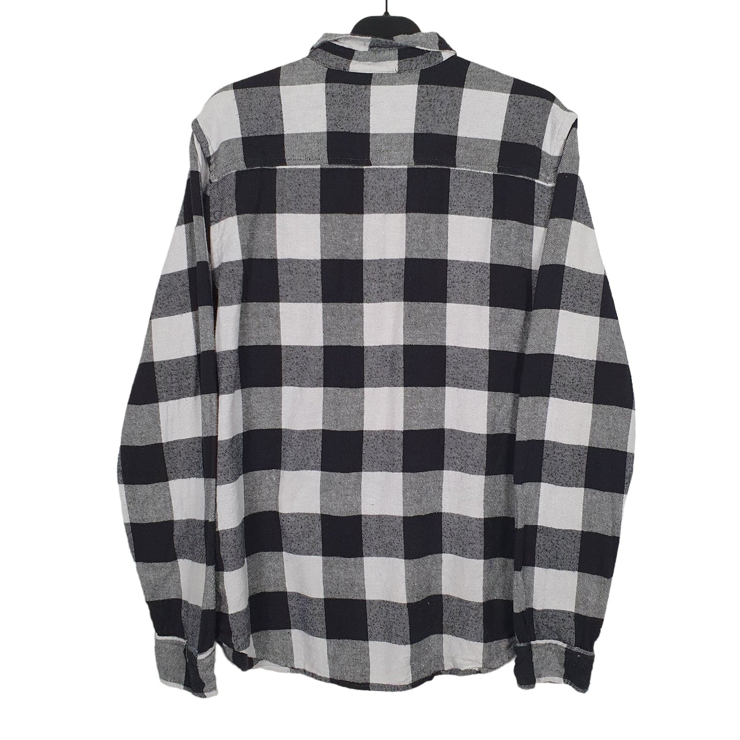 Salt Valley Flannel Shacket Long Sleeve Regular Fit Check Shirt Black