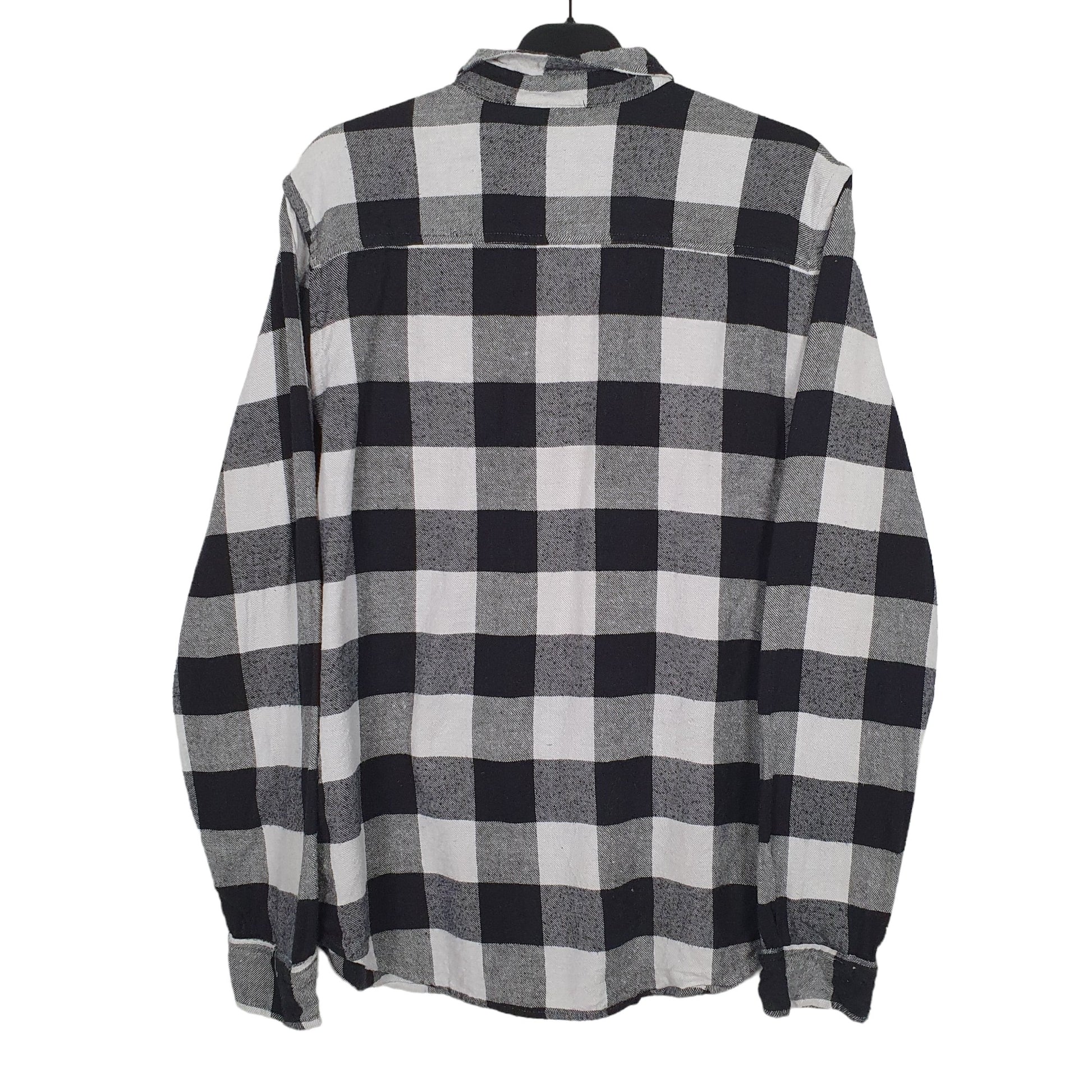 Salt Valley Flannel Shacket Long Sleeve Regular Fit Check Shirt Black