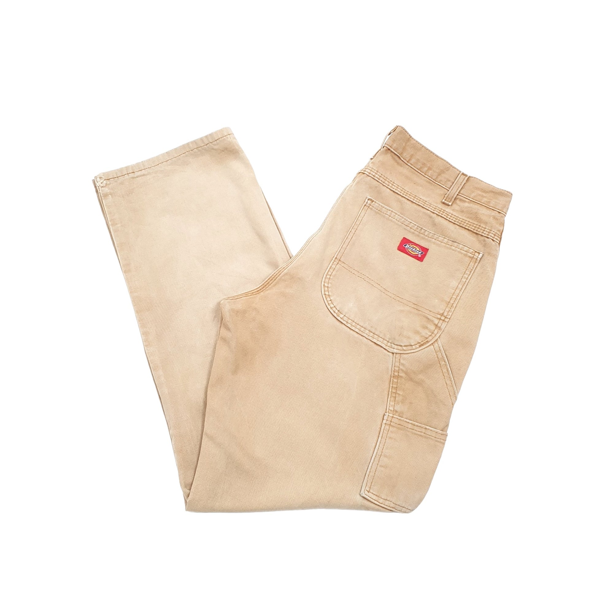 Mens Dickies Beige Carpenter Trousers W33 L31 Beige