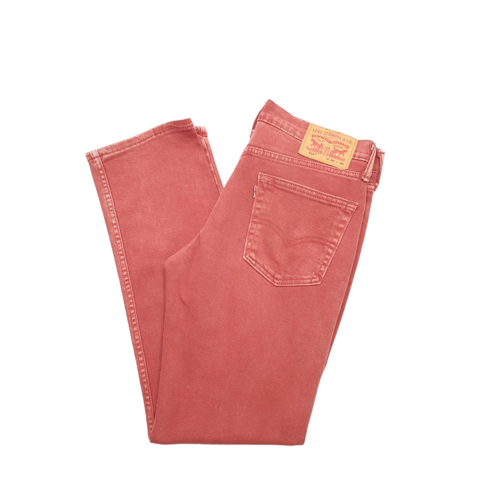 Levis 514 Straight Fit Jeans W31 L30 Red