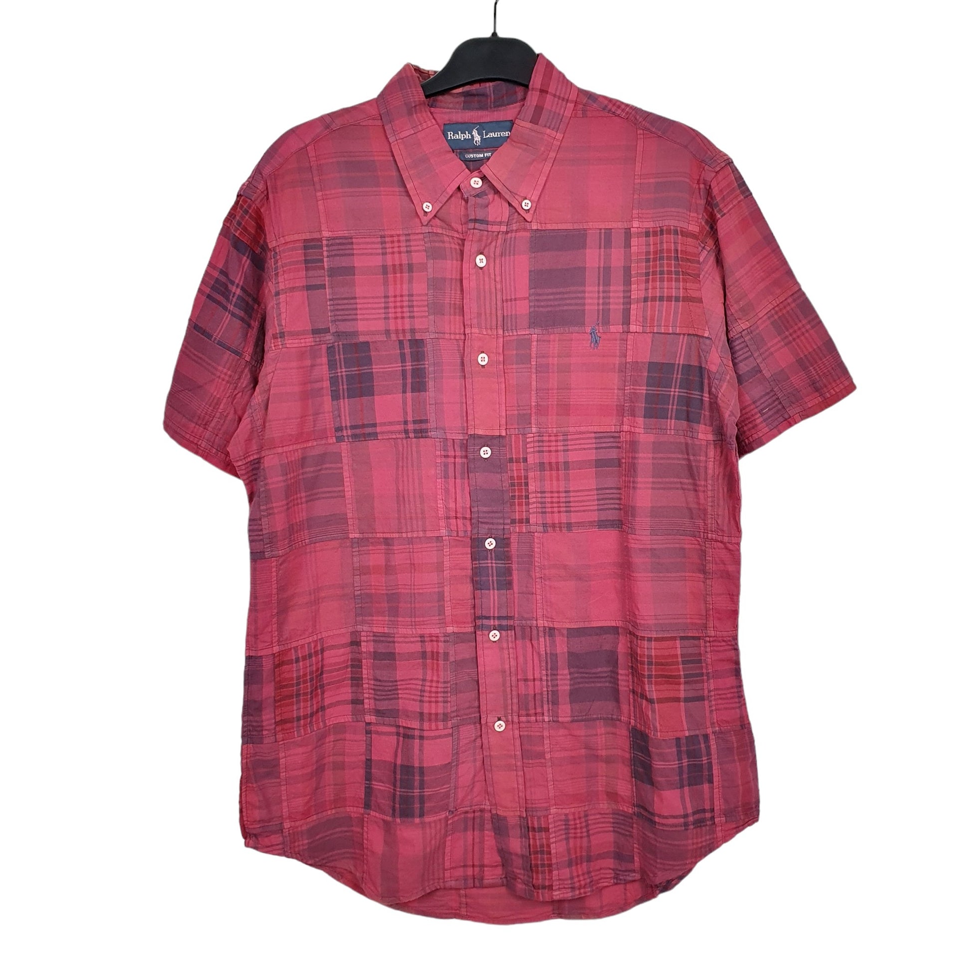 Ralph Lauren Short Sleeve Custom Fit Check Shirt Red