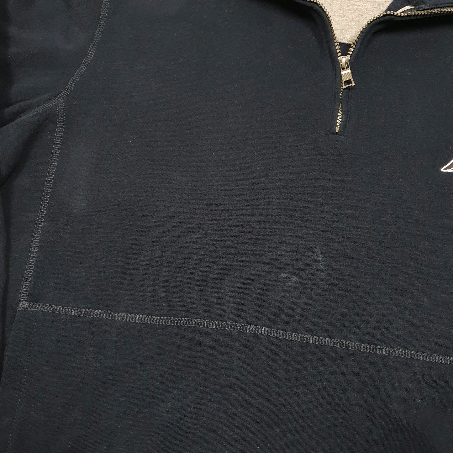 Mens Navy Nautica  Quarter Zip Jumper