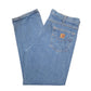 Mens Blue Carhartt Lined Insulated Carpenter JeansW38 L32