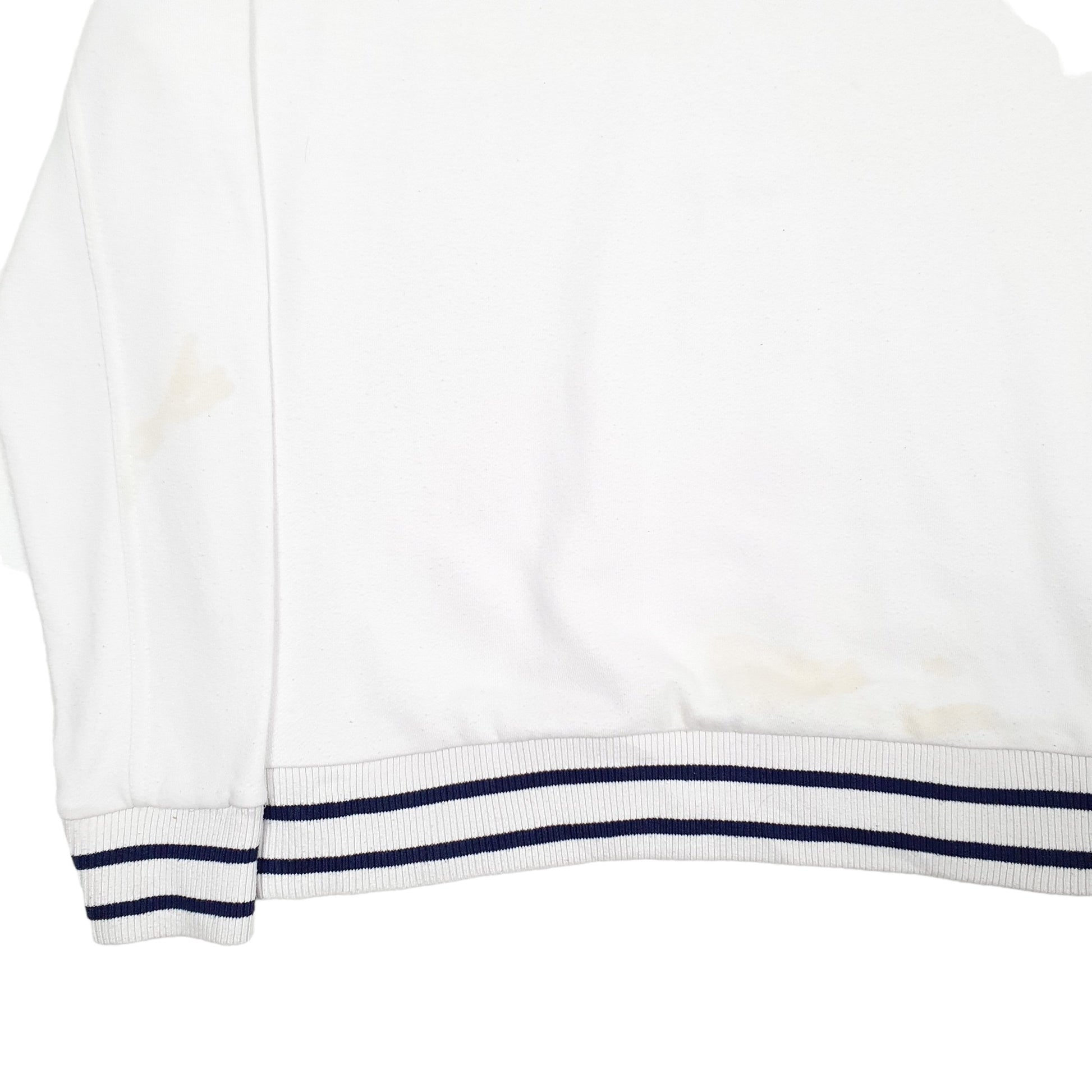 Mens White Fila  Crewneck Jumper
