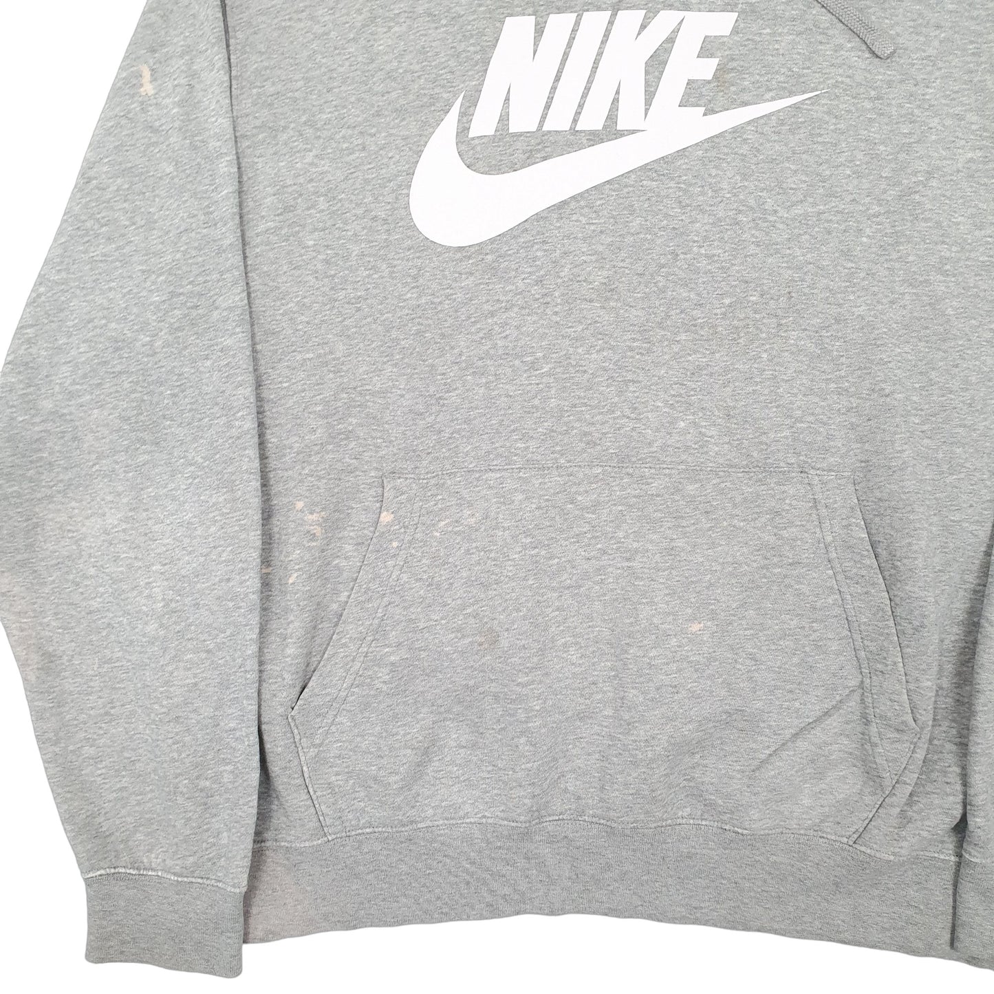 Mens Grey Nike Spellout Hoodie Jumper