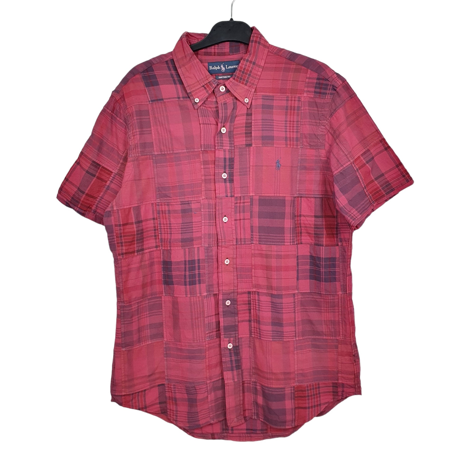 Ralph Lauren Short Sleeve Custom Fit Check Shirt Red