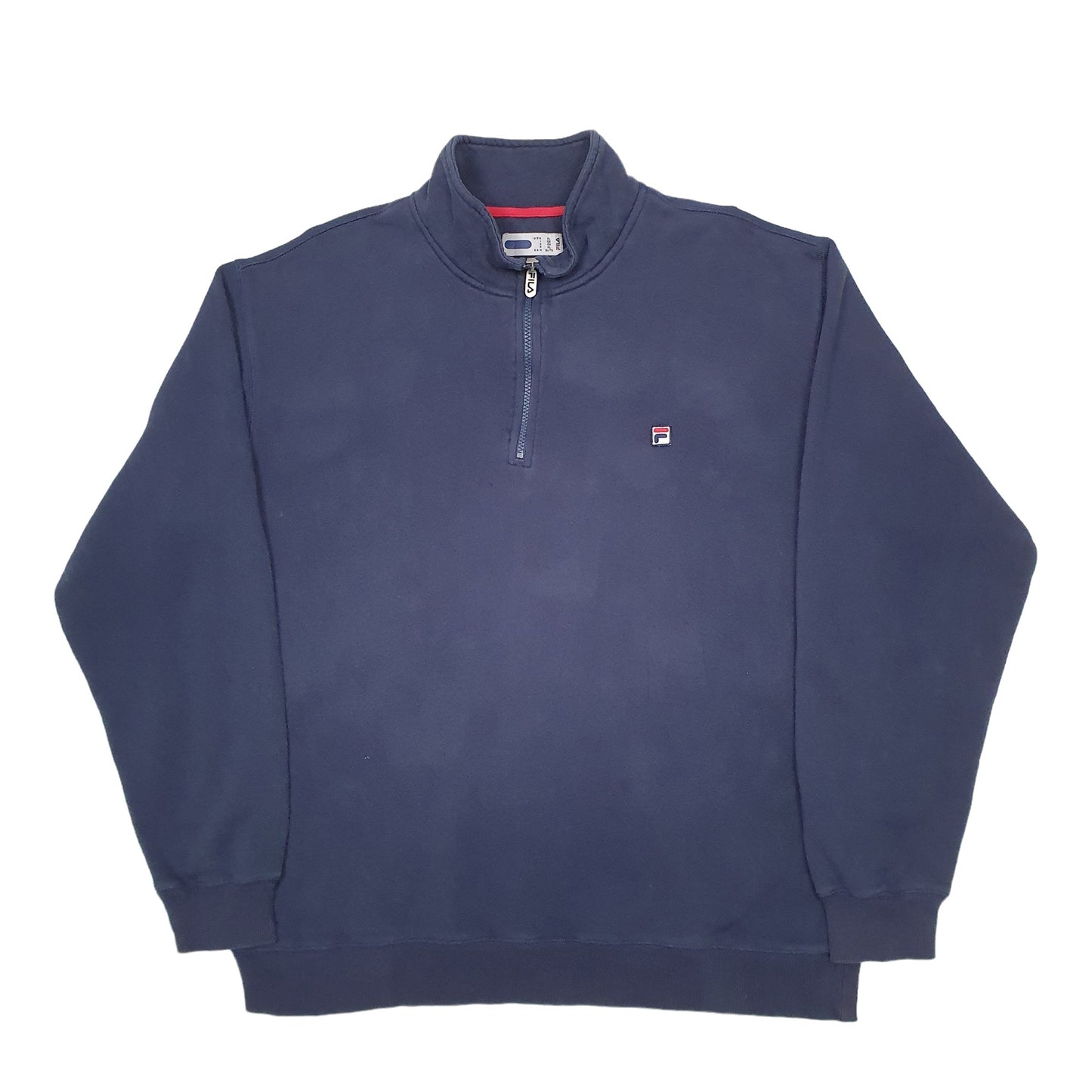 Mens Navy Fila  Quarter Zip Jumper